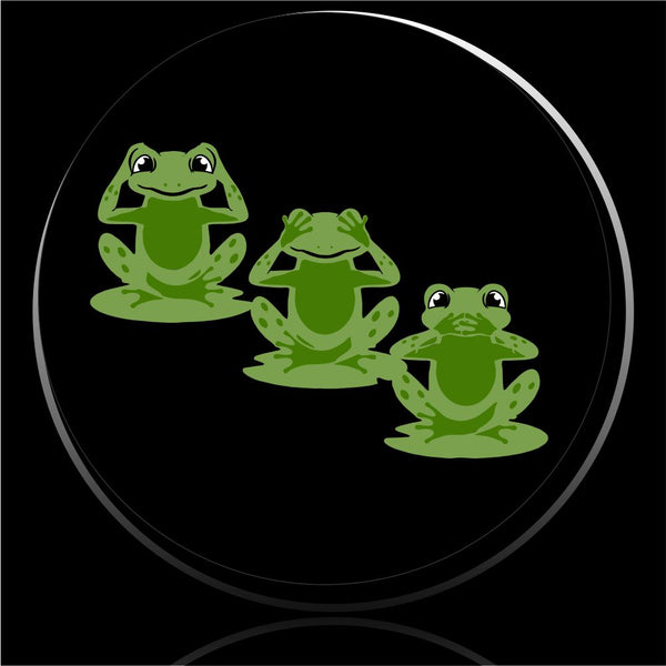 frog hear no evil see no evil speak no evil spare tire cover