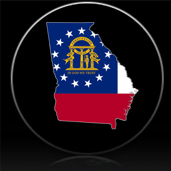 Georgia flag spare tire cover