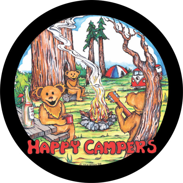 Happy Campers Spare Tire Cover Tattoo Randy©-Custom made to your exact tire size