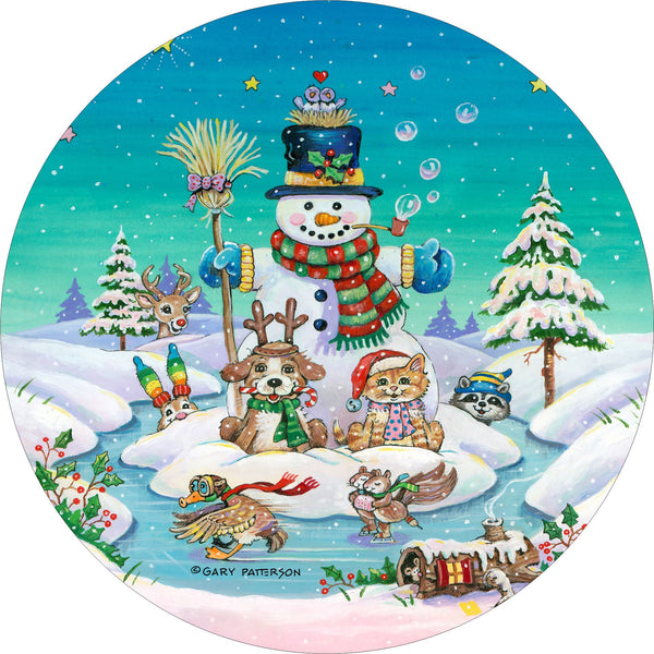 Happy Holidays Spare Tire Cover Gary Patterson©-Custom made to your exact tire size