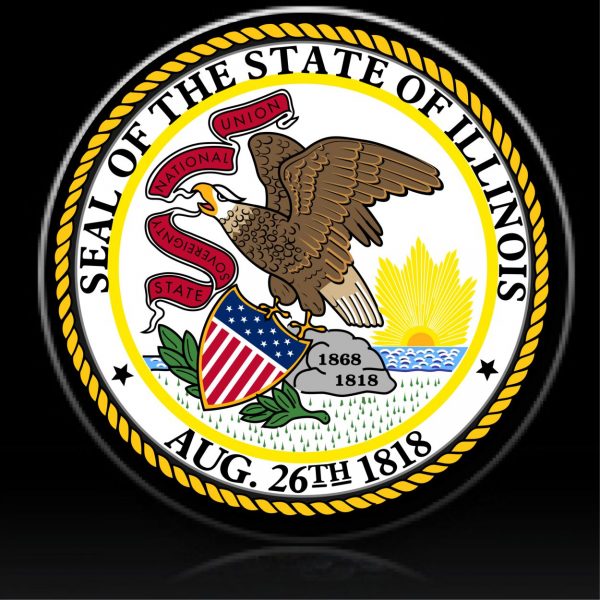 Illinois flag spare tire cover