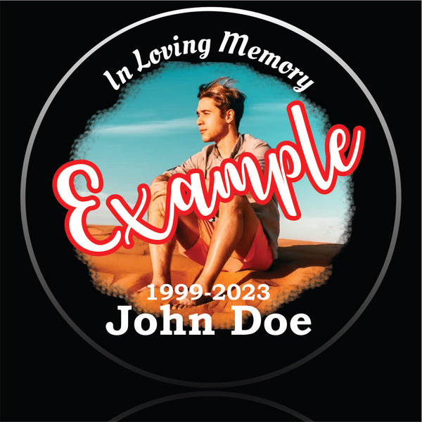 Customized In Loving Memory Spare Tire Cover ( Optional Camera Opening Avail.)