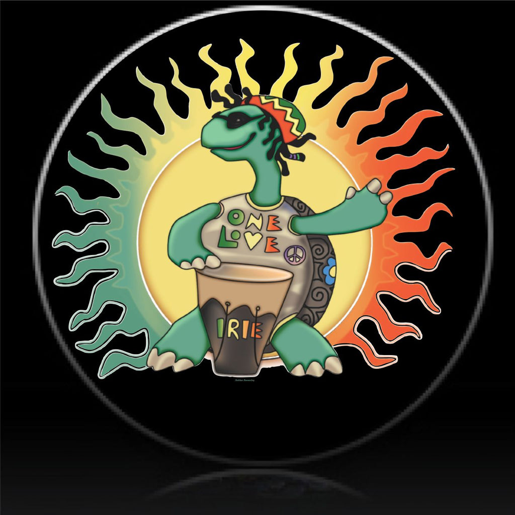 Turtle drum player spare tire cover