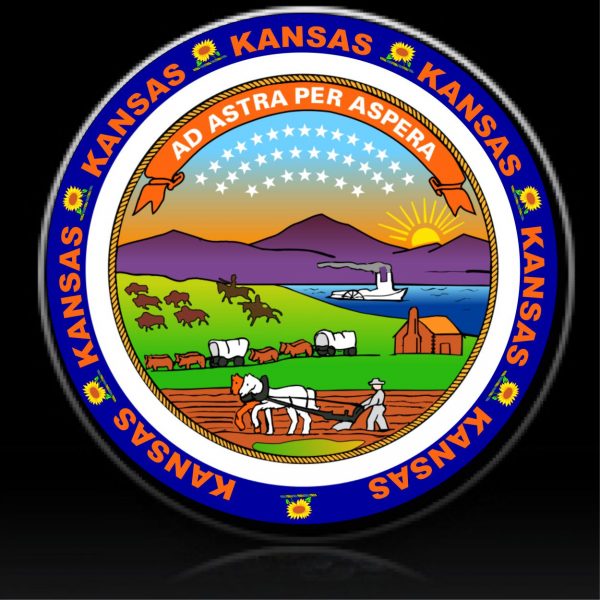 Kansas flag spare tire cover