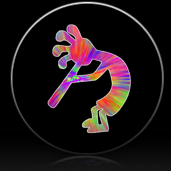 Kokopelli flute spare tire cover