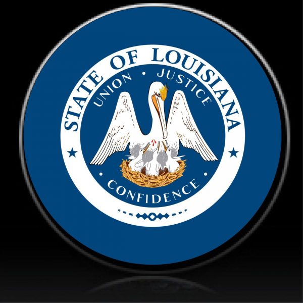 Louisiana flag spare tire cover