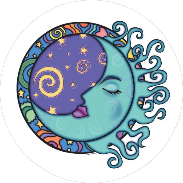 Moon Lunar Curls Spare Tire Cover Kathleen Kemmerling©-Custom made to your exact tire size
