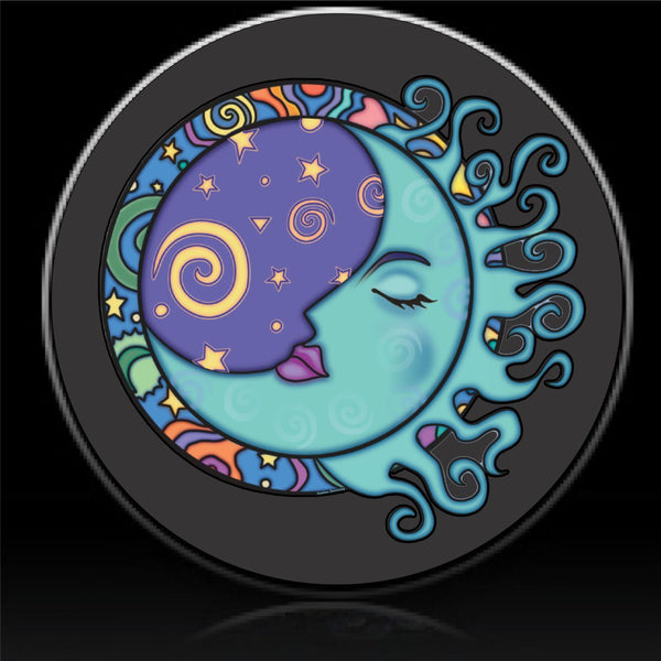 Lunar Moon curls spare tire cover