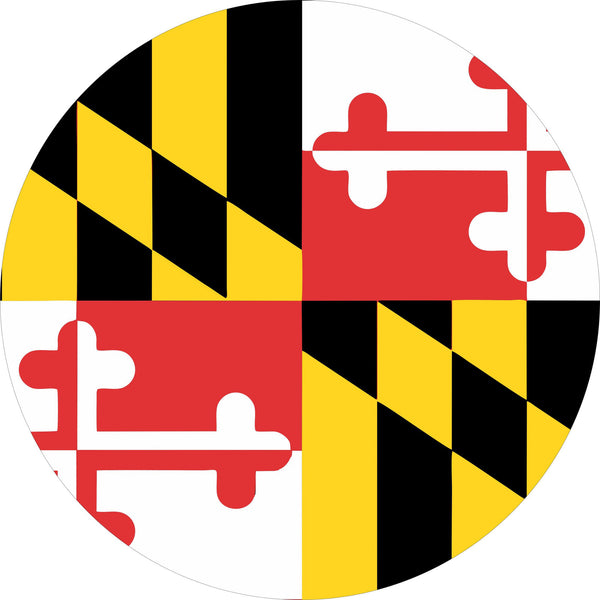 Maryland Flag Spare Tire Cover- Custom made to your exact tire size