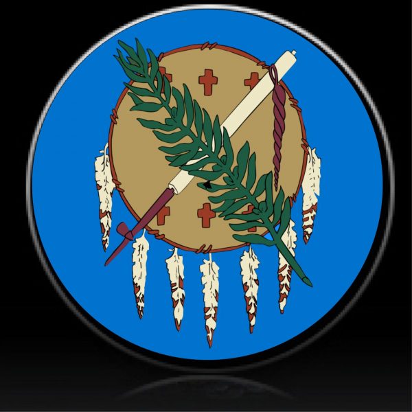 Oklahoma flag spare tire cover