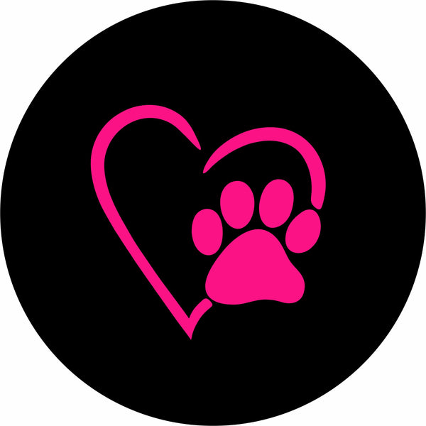 Paws Love PINK Spare Tire Cover-Custom made to your exact tire size
