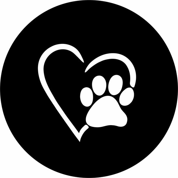 Paws Love WHITE Spare Tire Cover-Custom made to your exact tire size