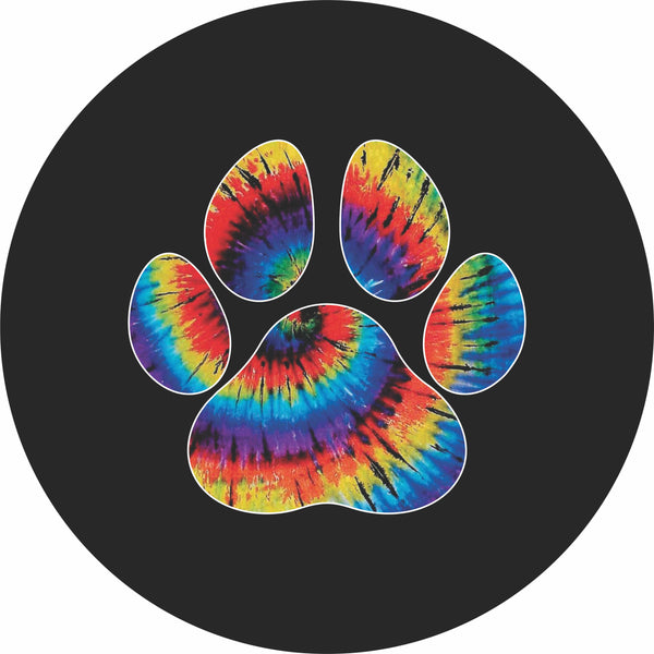 Paws Tie Dye Spare Tire Cover-Custom made to your exact tire size