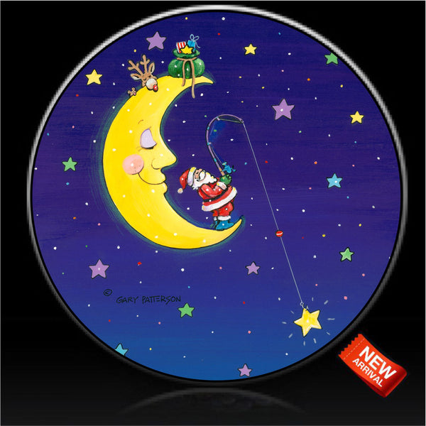 Santa fishing for stars spare tire cover