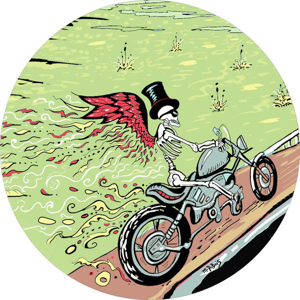 Skeleton Motorcycle Spare Tire Cover Mike Dubois©-Custom made to your tire size