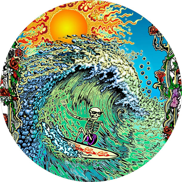 Skeleton Surfer Spare Tire Cover Mike Dubois©-Custom made to your exact tire size