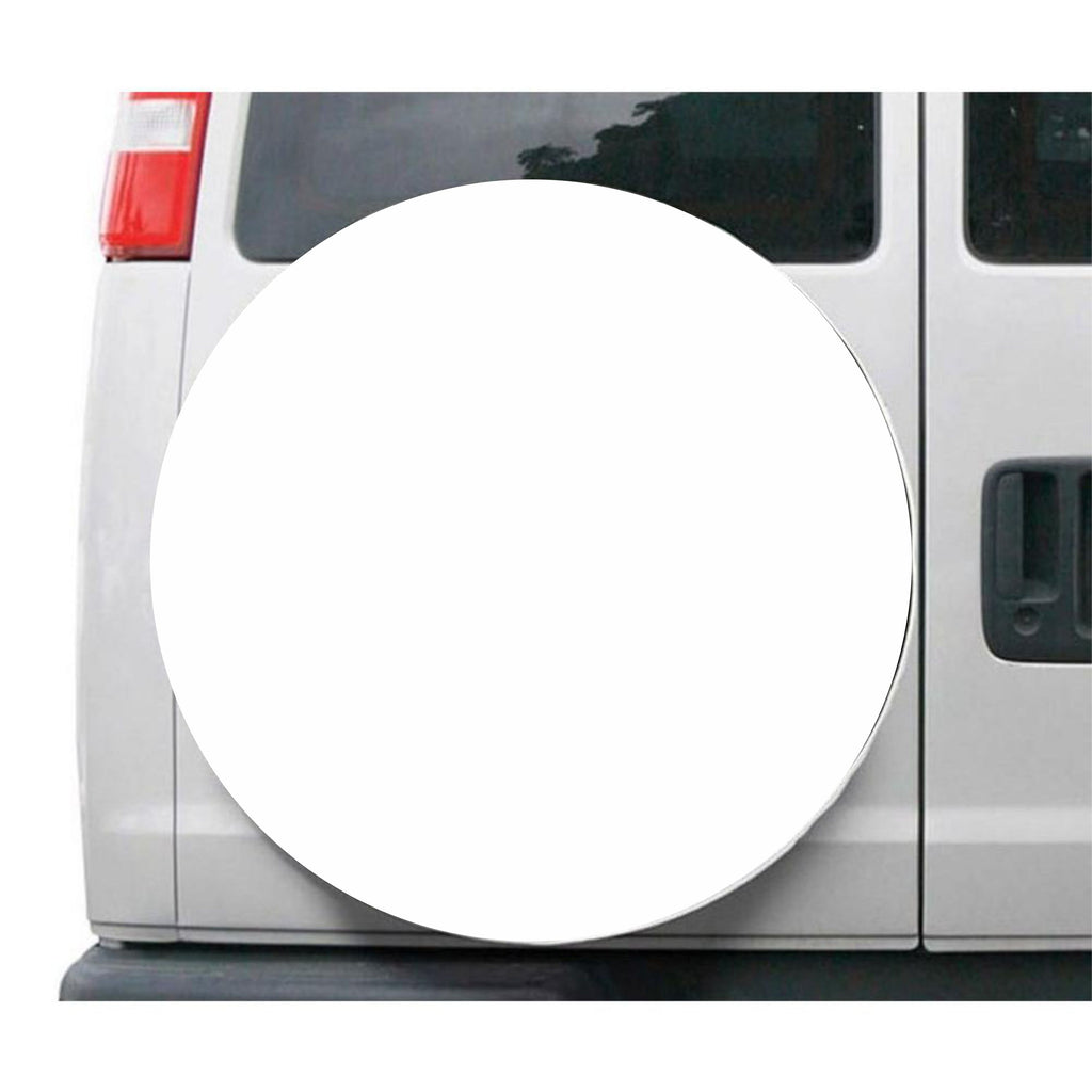 Solid White Heavy Duty Spare Tire Cover-Custom made to your exact tire size