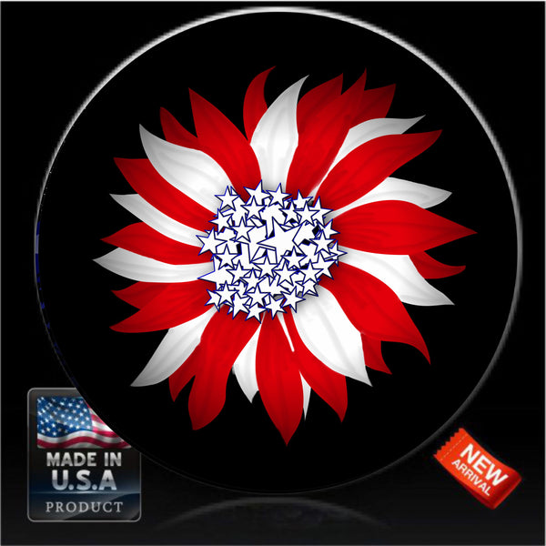 Sunflower stars & strips spare tire cover
