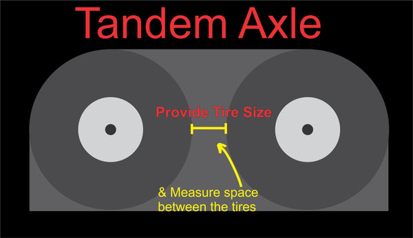 Solid Black Heavy Duty Flat Bottom Tire Cover for Tandem Axle(this is for a pair)-Custom made to your exact tire size