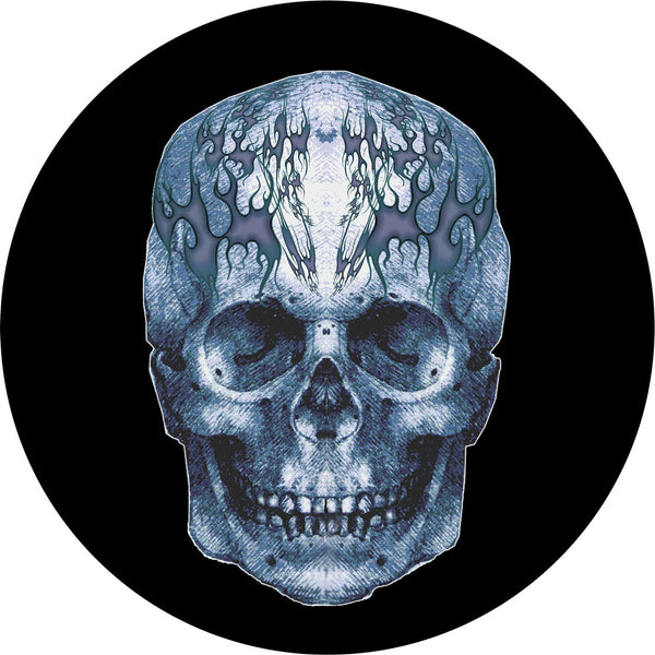 Skull Flame Tattoo Spare Tire Cover-Custom made to your exact tire size