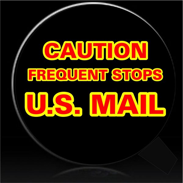 Caution US Mail spare tire cover