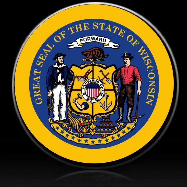 Wisconsin flag spare tire cover