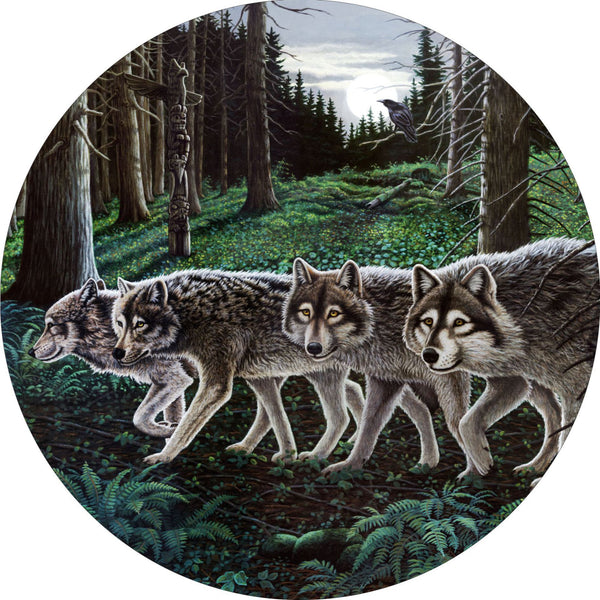 Wolf Pack and Raven Moon Spare Tire Cover Michael Matherly©-Custom made to your exact tire size