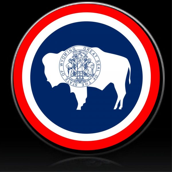 Wyoming flag spare tire cover