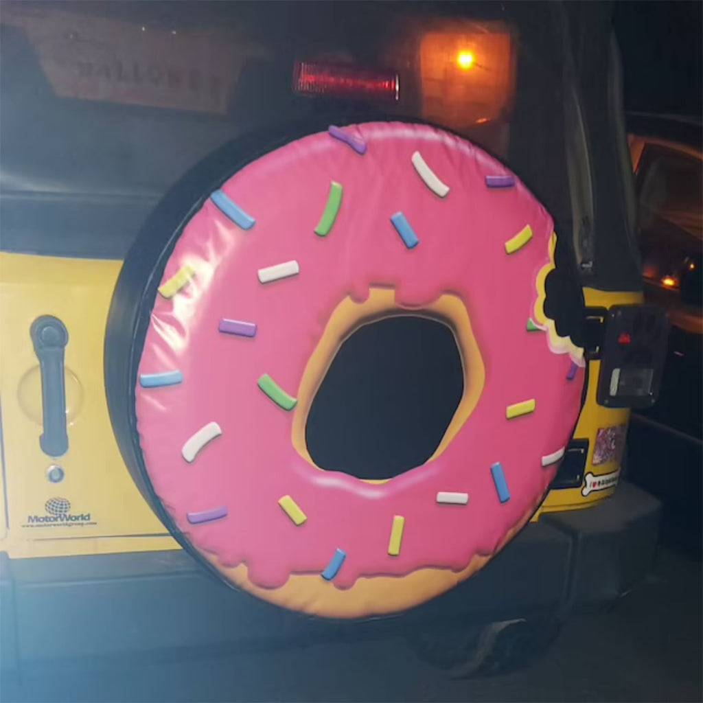 Donut Bite Pink Spare Tire Cover