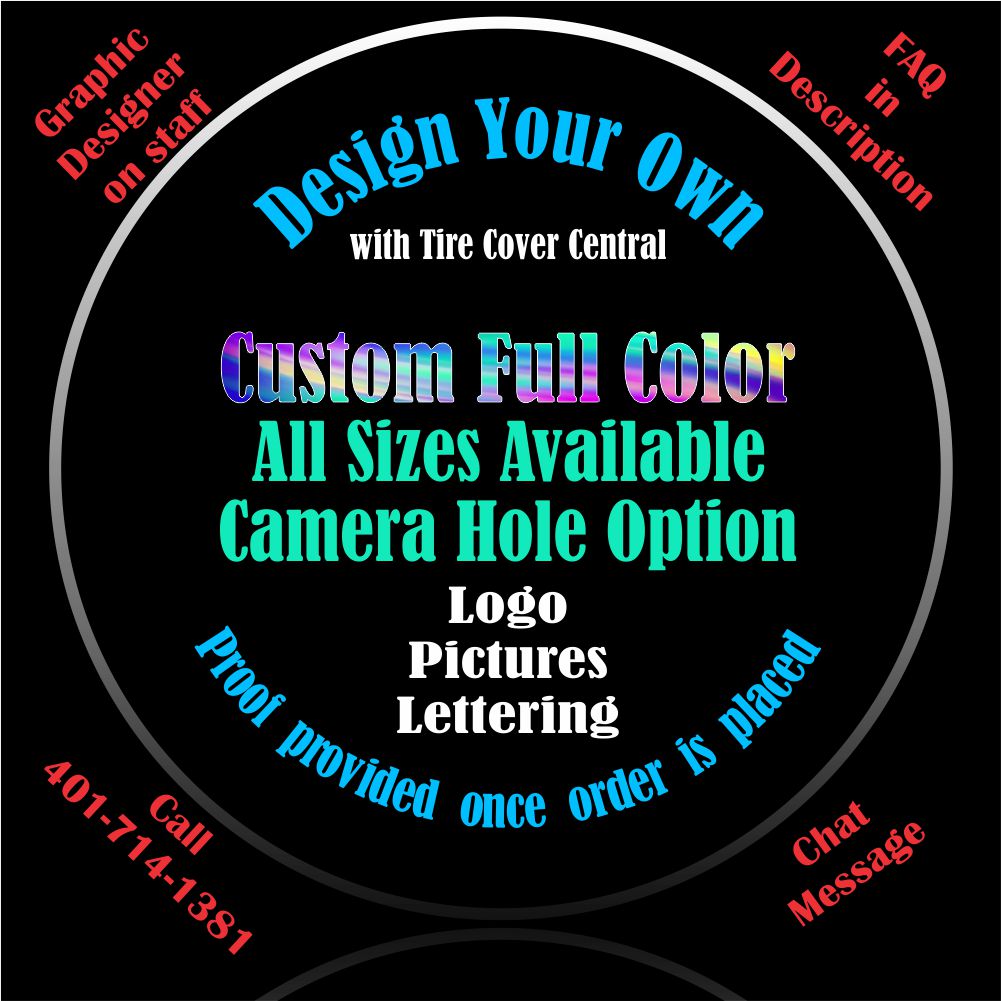 Personalize your own tire cover with pictures or logo