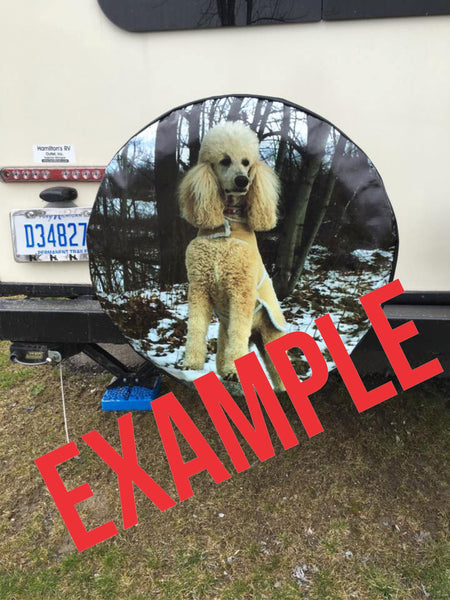 Paws Orange Spare Tire Cover-Custom made to your exact tire size