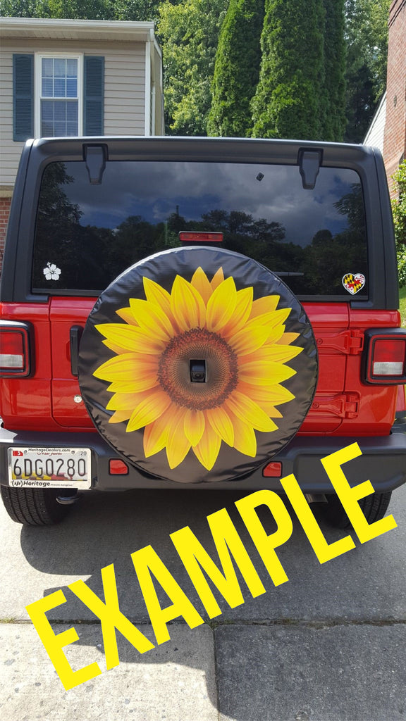 Yin Yang (Fire and Water) Spare Tire Cover ANY Size, ANY Vehicle