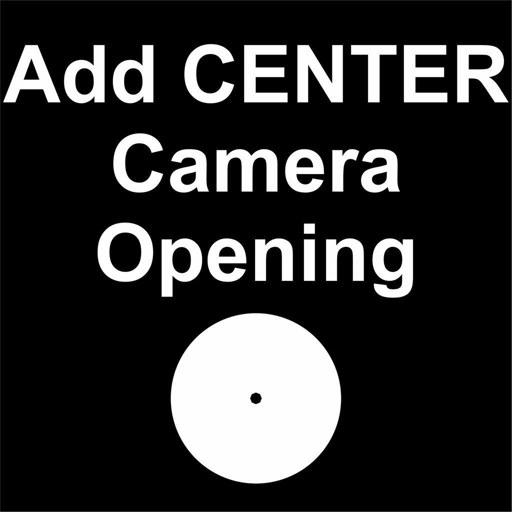 Add center camera hole to any of our spare tire cover designs
