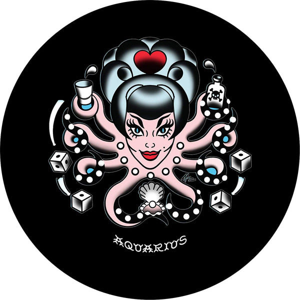 Aquarius Zodiac Sign Woman Spare Tire Cover-Custom made to your exact tire size