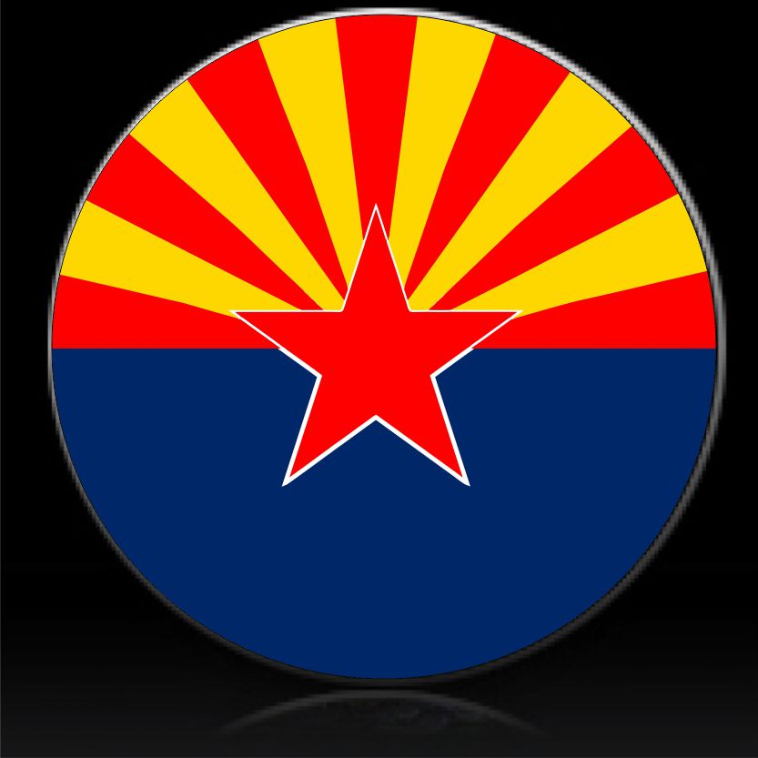 Arizona flag spare tire cover
