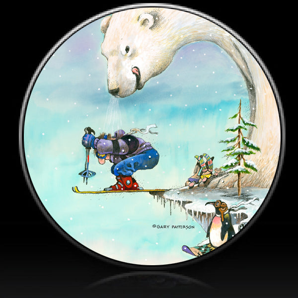 Polar Bear Under Pressure Spare Tire Cover Gary Patterson©-Custom made to your exact tire size