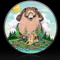 Bear Up the Creek Spare Tire Cover Gary Patterson©-Custom made to  your exact tire size