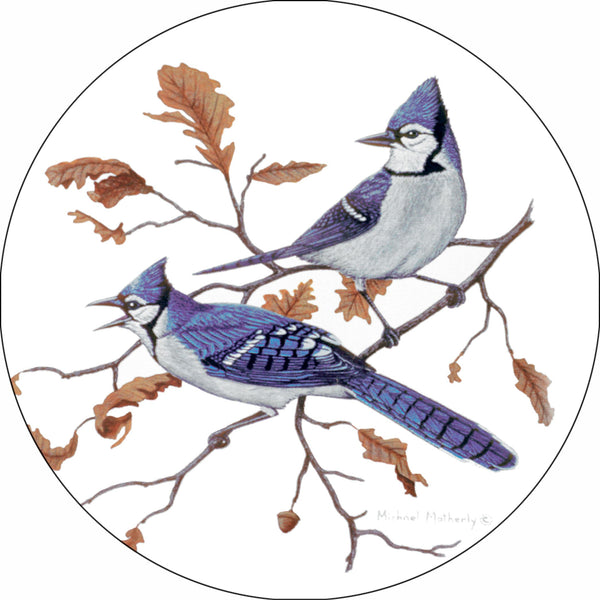 Autumn Blue Jays Spare Tire Cover Michael Matherly©-Custom make to your exact tire size