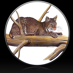 Bobcat On The Lookout Spare Tire Cover Michael Matherly©-Custom made to your exact tire size