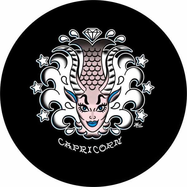 Capricorn Zodiac Sign Woman Spare Tire Cover-Custom made to your exact tire size