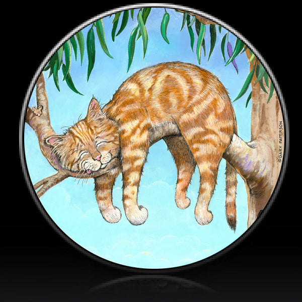 cat another day another nap spare tire cover