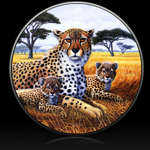 Cheetah & Cubs spare tire cover