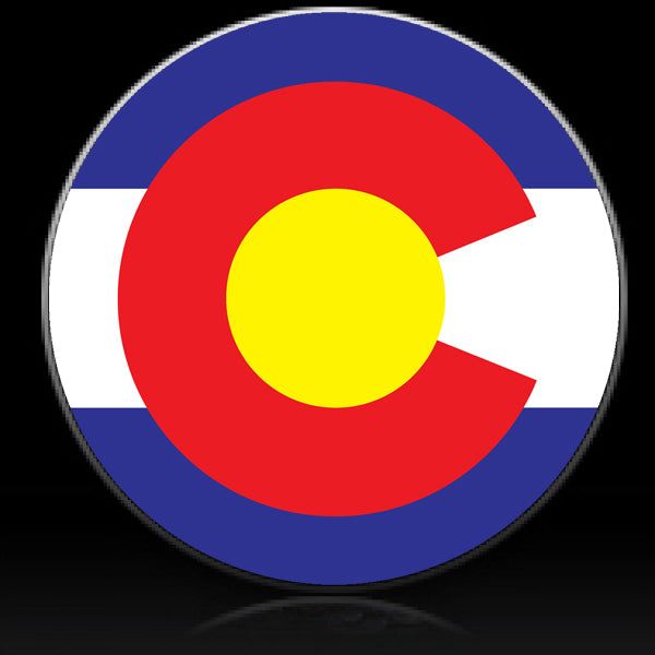 Colorado flag spare tire cover