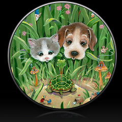 Dog Backyard Explorers Spare Tire Cover Gary Patterson©-Custom made to your exact tire size
