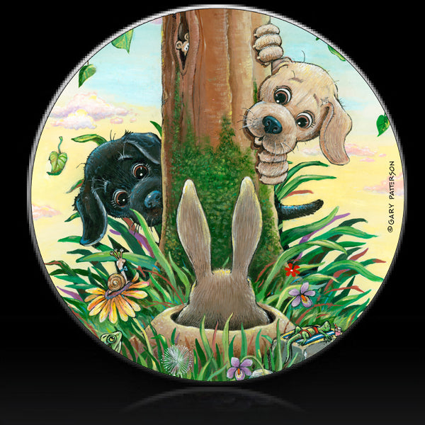 Dog first encounter spare tire cover