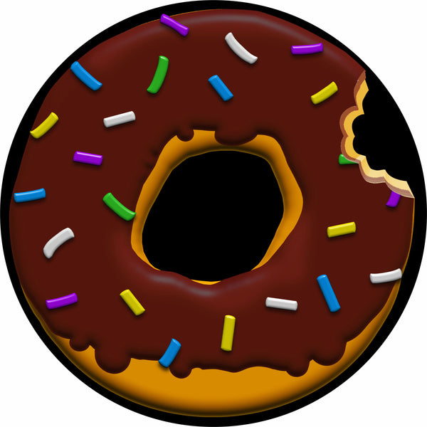 Donut Bite Chocolate Spare Tire Cover Charron©-Custom made to your exact tire size