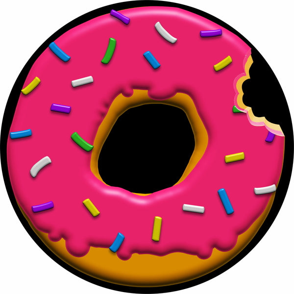 Donut Bite PINK Spare Tire Cover Charron©-Custom made to your exact tire size