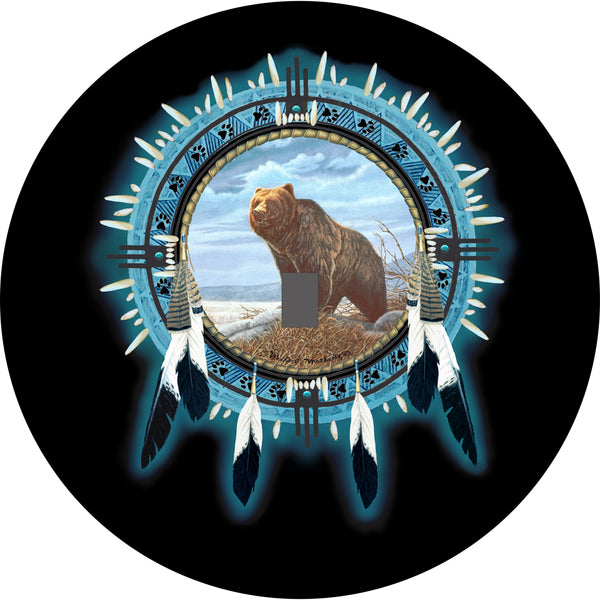Dream Catcher Grizzly Bear Spare Tire Cover Michael Matherly©-Custom made to your exact tire size