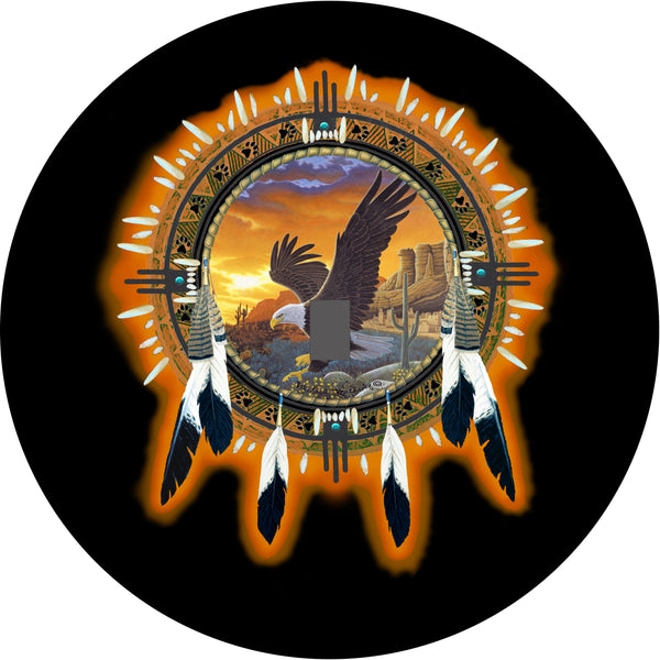 Dream Catcher Eagle Spare Tire Cover Michael Matherly©-Custom made to your exact tire size