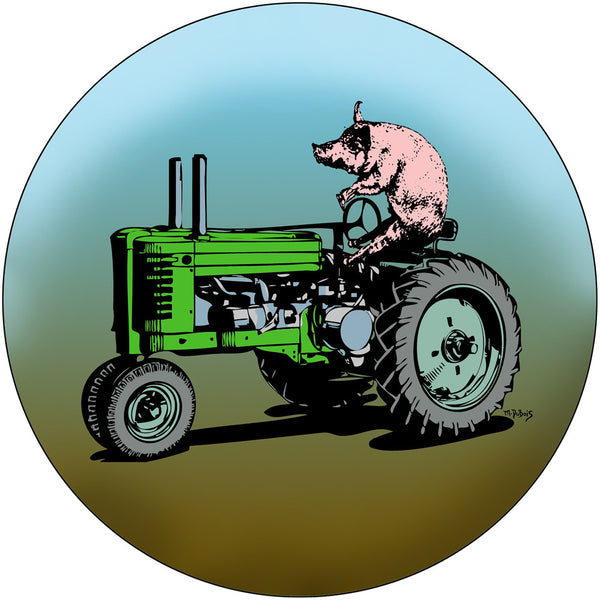 Pig on a Tractor Spare Tire Cover-Custom made to your exact tire size